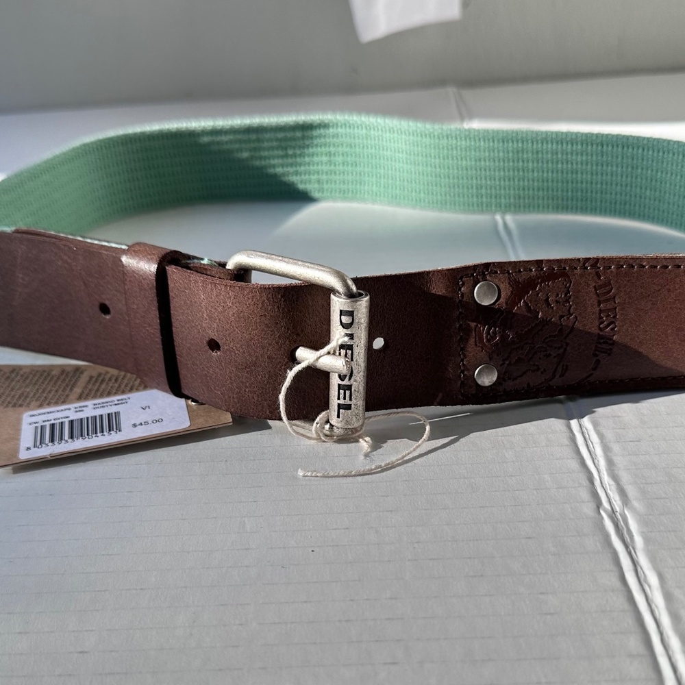 Diesel leather combined  belt size 85/34 NWT made in Italy